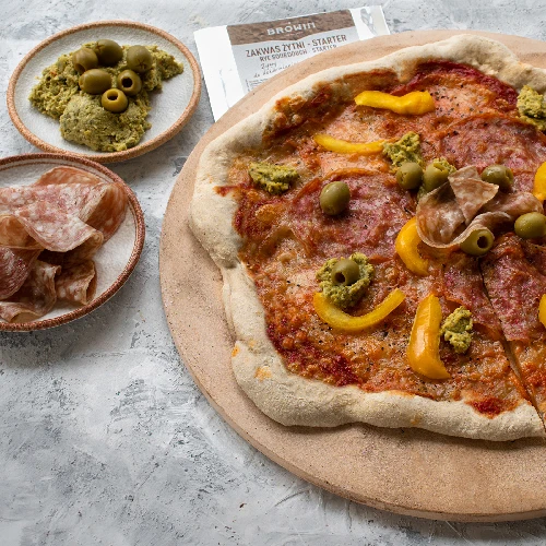 Pizza stone, made of cordierite, round, 33 cm - 14 ['for baking pizza', ' Italian pizza', ' for baking bread', ' for a gift', ' round pizza stone']