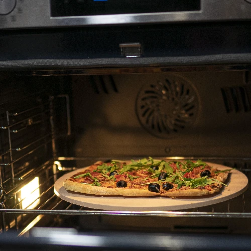 Pizza stone, made of cordierite, round, 33 cm - 11 ['for baking pizza', ' Italian pizza', ' for baking bread', ' for a gift', ' round pizza stone']