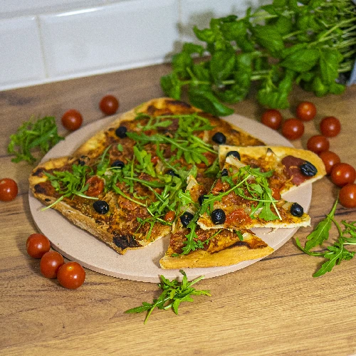 Pizza stone, made of cordierite, round, 33 cm - 12 ['for baking pizza', ' Italian pizza', ' for baking bread', ' for a gift', ' round pizza stone']