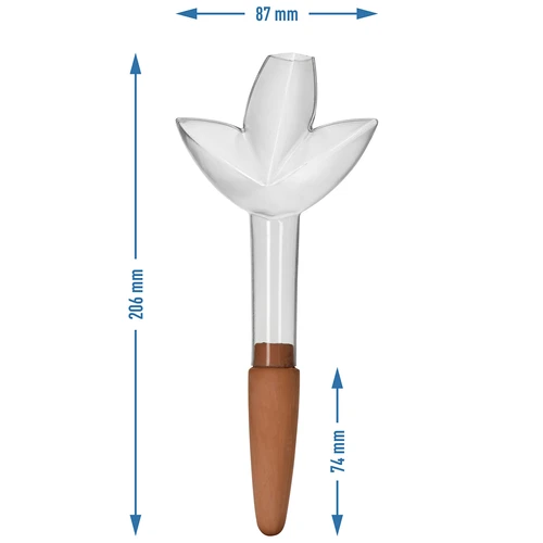 Plant irrigator - leaf transparent with ceramic spike, 120 m - 5 ['irrigator for plants', ' irrigator', ' irrigator in the shape of a leaf', ' original irrigator', ' plant protection', ' plant care', ' irrigator for flowers', ' irrigation leaf', ' irrigation balls', ' irrigation ball', ' designer irrigator', ' how to take care of plants', ' nice home accessories', ' designer watering cans', ' unique watering cans', ' universal watering can', ' ceramic leg', ' ceramic watering can', ' watering can with ceramic leg', ' watering can for small plants and potted flowers']