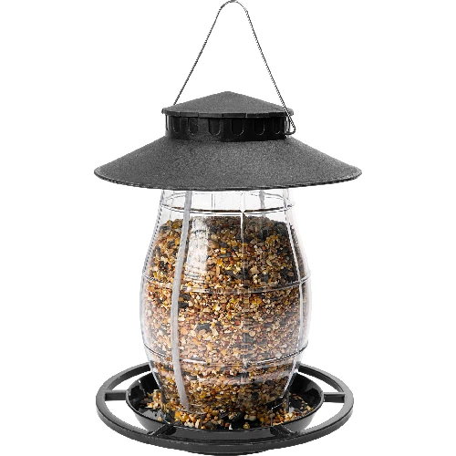 Plastic bird feeder - 21x21x27 cm, black - 3 ['bird feeder', ' feeding birds in winter', ' feeding birds']