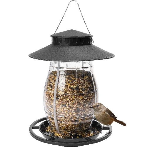 Plastic bird feeder - 21x21x27 cm, black - 4 ['bird feeder', ' feeding birds in winter', ' feeding birds']