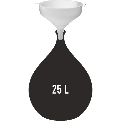 Plastic funnel  Ø25/26 cm , white - 2 ['wine funnel', ' demijohn funnel', ' wine demijohn funnel', ' all-purpose funnel', ' for wine filtration', ' wine-making accessories']