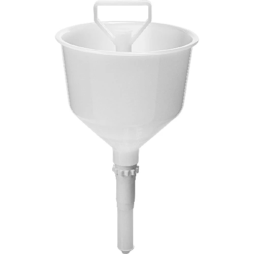 Plastic funnel with strainer and hook   - 1 ['wine funnel', ' beer funnel', ' lockable funnel for filling', ' bottle funnel', ' all-purpose funnel', ' for wine filtration', ' for beer filtration', ' brewing accessories', ' wine-making accessories']