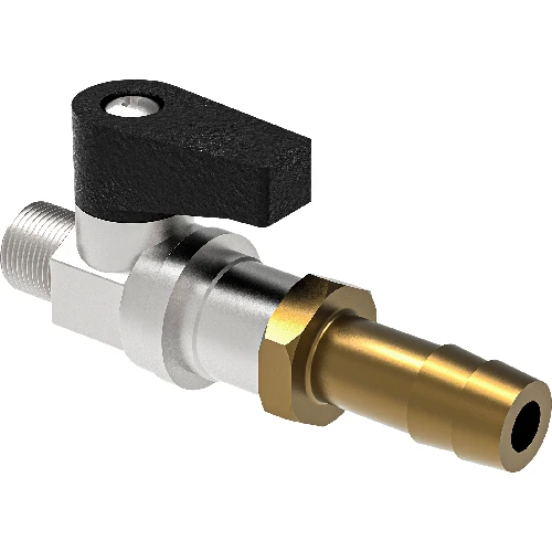 Plug connector + ball valve + stub pipe set - 3 ['accessories for distillers', ' modular distillers', ' for head', ' for reflux']