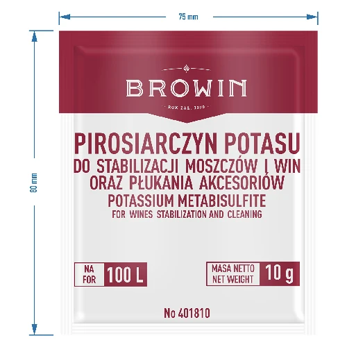 Potassium metabisulfite - 10g - 3 ['metabisulfite for wine', ' potassium metabisulfite for wine', ' potassium metabisulfite disinfection', ' potassium metabisulfite for disinfection', ' wine stabilization']