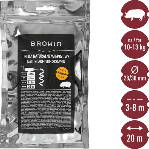 Premium hog casings 28/30mm, 3-8 m, 20 m - 3 ['for homemade sausage', ' casings for white sausage', ' do it yourself', ' homemade sausage', ' premium casings', ' homemade products', ' natural casings in sections', ' making sausage', ' how to make sausage', " let's make sausage"]