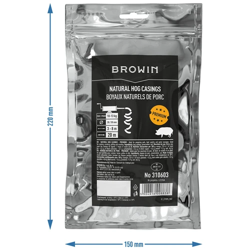 Premium hog casings 28/30mm, 3-8 m, 20 m - 4 ['for homemade sausage', ' casings for white sausage', ' do it yourself', ' homemade sausage', ' premium casings', ' homemade products', ' natural casings in sections', ' making sausage', ' how to make sausage', " let's make sausage"]