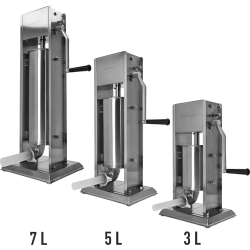 Premium vertical stuffer, 3 L - 14 ['sausage stuffer', ' vertical sausage stuffer', ' best sausage stuffer', ' sausage machine', ' sausage making machine', ' sausage making machine', ' sausage making set', ' sausage filler', ' filler for sausages', ' sausage stuffer', ' vertical filler', ' funnels for sausage stuffers', ' innovative sausage stuffer', ' stuffer for 3 L', ' home production of sausages', ' household sausage stuffer']