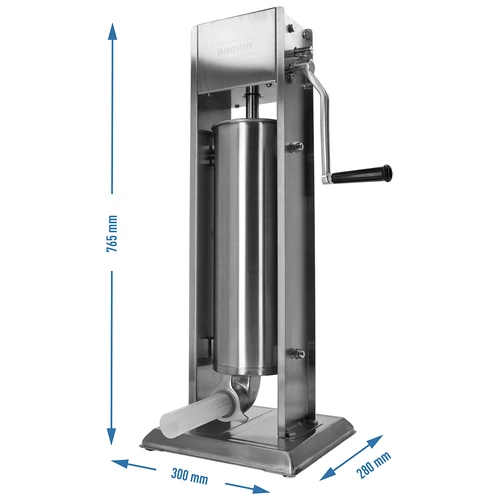 Premium vertical stuffer, 7 L - 12 ['sausage stuffer', ' vertical sausage stuffer', ' best sausage stuffer', ' sausage machine', ' sausage making machine', ' sausage making machine', ' sausage making set', ' sausage filler', ' filler for sausages', ' sausage stuffer', ' vertical filler', ' funnels for sausage stuffers', ' innovative sausage stuffer', ' stuffer for 7 L', ' home production of sausages', ' household sausage stuffer']