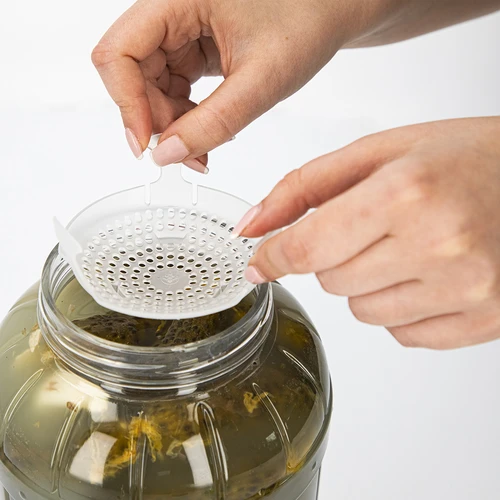 Pressing element - strainer for preserves, brine pickles and vinegar - Ø100 mm - 12 pcs. - 5 ['pressure for preserves', ' for pickling cucumbers', ' pickled beetroot', ' pickled cucumbers', ' pressure strainer', ' homemade vinegar', ' for pickling', ' apple cider vinegar', ' strainer for preserves']