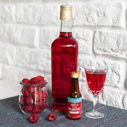 Raspberry flavouring essence with natural aroma for 4 L - 40 ml - 8 ['raspberry flavouring essence', ' raspberry aroma', ' raspberry flavouring', ' raspberry infusion liqueur', ' infusion liqueur from raspberries', ' raspberry liqueur', ' raspberry vodka']