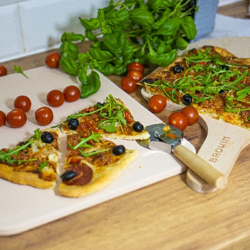 Rectangular pizza stone, made of cordierite,  38x30,5 cm - 11 ['for baking pizza', ' Italian pizza', ' for baking bread', ' for a gift', ' rectangular pizza stone', ' large pizza stone']