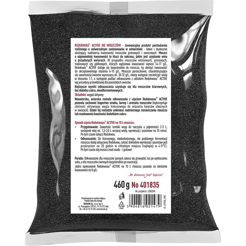 Redukwas®Active for must - acidity regulator, 460 g - 2 ['acidity reduction', ' calcium carbonate', ' must deacidification', ' must acidity reduction', ' for wine', ' homemade wine', ' acidity lowering', ' acidity reduction', ' sour fruit wines', ' grape wine', ' currant wine', ' raspberry wine', ' cherry wine', ' apple wine', ' how to make tasty fruit wine', ' how to make good grape wine', ' reducing acid in must', ' wine agents', ' acidity in oenology', ' balanced acidity', ' mineral deacidification']