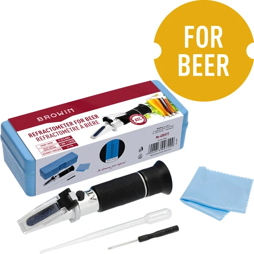 Refractometer for beer  - 1 ['for measuring sugar content in beer wort', ' measuring sugar concentration in beer wort', ' measuring sugar concentration', ' measuring specific gravity of beer wort', ' for beer', ' for beer wort', ' refractometer', ' beer making', ' measuring devices for beer', ' simple measurement of sugar concentration', ' sugar in beer wort', ' specific gravity', ' how to measure SG of beer wort', ' specific gravity of beer', ' home brewing of beer']