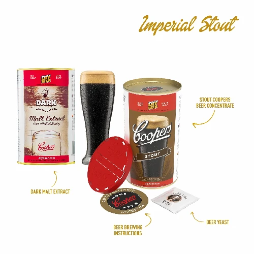 Russian Imperial Stout beer kit - 2 ['dark beer', ' stout beer', ' home brewed beer', ' how to make beer', ' craft beer', ' malt extract', ' brewkit beer', ' coopers beer']