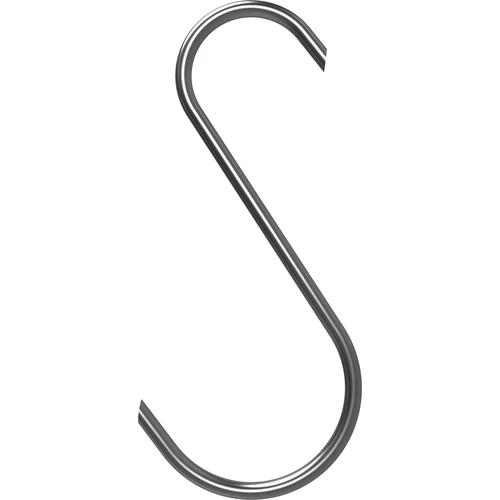 S-shaped hooks for smoking - 150 mm, Ø 5 mm, 5 pcs - 4 ['hook for smoking', ' hook for smoking meat', ' hook for smoking processed meat', ' hook for processed meat', ' smoking hooks', ' stainless hooks', ' S-shaped smoking hooks', ' hook set', ' hooks for smoker', ' hooks for meat drying', ' hooks for cheese', ' classic hooks', ' hooks with conical tip']