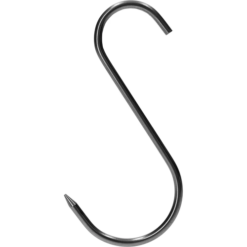 S-shaped hooks for smoking - sharpened - 150 mm, Ø 5 mm, 5 pcs - 4 ['hook for smoking', ' hook for smoking meat', ' hook for smoking processed meat', ' hook for processed meat', ' smoking hooks', ' stainless hooks', ' S-shaped smoking hooks', ' hook set', ' hooks for smoker', ' hooks for meat drying', ' hooks for cheese', ' classic hooks', ' hooks with conical tip']