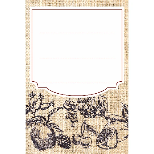 Self-adhesive labels 60x90 mm for bottles, jars fruit sketch - 20 pcs  - 1 ['self-adhesive labels', ' bottle labels', ' bottle label', ' alcohol label', ' vodka label', ' liquor label', ' moonshine labels', ' retro labels', ' stickers for bottles', ' jar labels', ' juice labels']