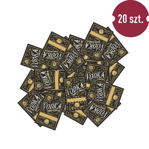 Self-adhesive labels, 60x90 mm, for bottles, vodka, black, 20 pcs - 3 ['black label for liquor', ' elegant labels', ' adhesive label', ' sticking label', ' paper label', ' bottle label', ' glass label']