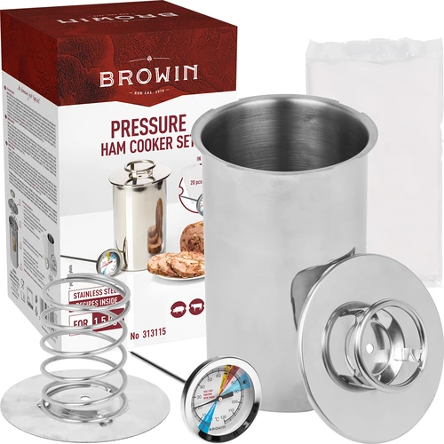 Set stainless steel press ham maker / pressure ham cooker 1,5 kg with accessories - 13 ['ham recipes', ' ham food processor', ' ham food dishes', ' how does a ham food processor work', ' ham from a ham food processor', ' ham sausage from a ham food processor', ' ham food processor for vegetarians', ' ham food processor for children', ' healthy meat', ' healthy sausages', ' preservative-free ham', ' ham', ' gift', ' ham food processor 1.5 kg', ' ham food processor 3 kg', ' ham food processor 0.8 kg', ' ham food accessories', ' ham food kit']