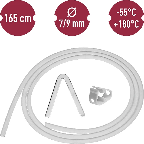 Silicone hose Ø 7/9mm - temp. -55 +180°C - 6 ['still hose', ' hose for distillate collection', ' silicone hose', ' hose for alcohol', ' hose for moonshine', ' hose', ' hose for juicer', ' hose for filtration column']