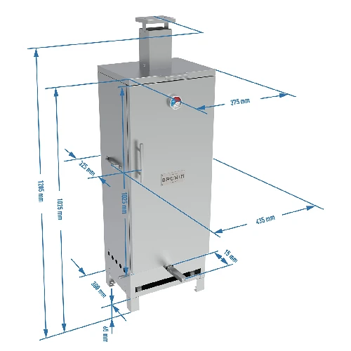 Smoker Stainless Steel Chamber - 14 ['garden smokehouse', ' steel smokehouse', ' for smoking ham', ' for smoking meats']