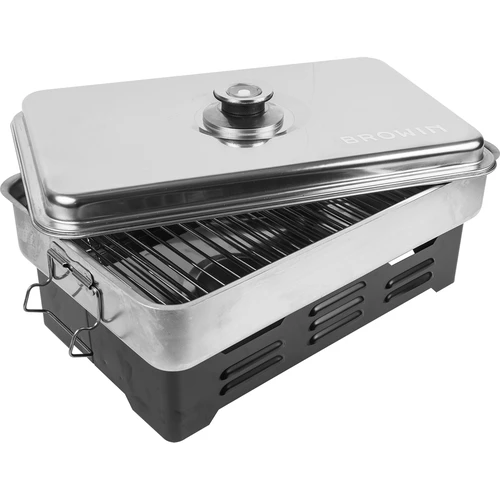 Smoker with thermometer - 2 ['fish smoker kit', ' fish smoker', ' smokers kit', ' smokers box', ' outdoor smokers', ' indoor bbq', ' meat smoker', ' bbq smoker box', ' stainless steel smoker', ' grill']