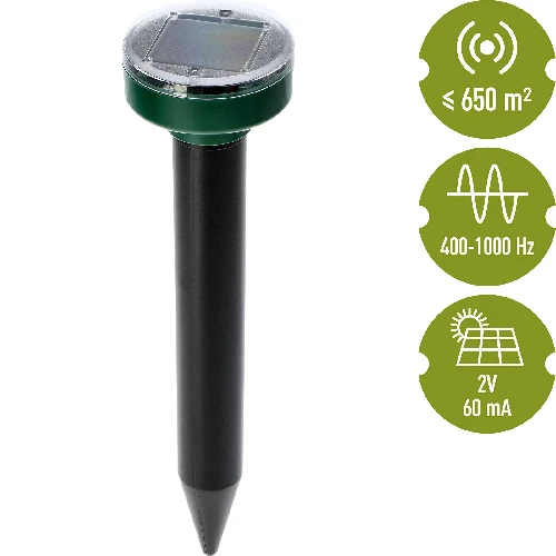 Solar mole repeller - round - 7 ['repeller', ' mole repeller', ' ultrasonic repeller', ' solar repeller', ' rodent repeller', ' repeller for rodents']