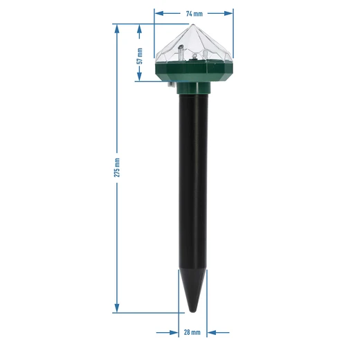 Solar mole repeller with LED lamp - 8 ['repeller', ' mole repeller', ' ultrasonic repeller', ' solar repeller', ' repeller with LED lamp']