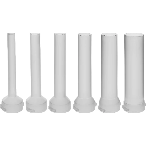 Spare funnels for Browin 5 kg vertical stuffer, 6 pcs  - 1 ['funnels for stuffers', ' spare funnels for stuffers', ' funnels for vertical stuffer', ' funnels for high capacity stuffer', ' funnels for 5 kg stuffer', ' funnels for meat processing', ' funnels for stuffing', ' home meat processing', ' funnels for meat processing with different diameters']