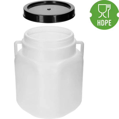 Square Barrel for 20 L, white, with handles, Sterk - 4 ['pickling barrels', ' barrels for pickles', ' cucumber barrel', ' cabbage barrel', ' barrel for cucumber pickling', ' barrel for cabbage pickling', ' square barrel', ' sealable barrel', ' food barrel', ' twist-off cap barrel', ' plastic barrel', ' barrel from plastic', ' barrel with handles', ' good barrel', ' white barrel', ' barrel with cap', ' leak-proof barrel', ' rainwater barrel', ' barrel for rainwater', ' 20 litre barrel']