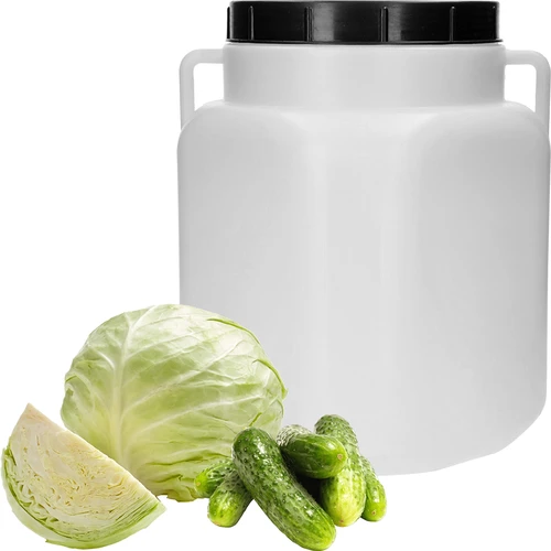 Square Barrel for 30 L, white, with handles, Sterk - 3 ['pickling barrels', ' barrels for pickles', ' cucumber barrel', ' cabbage barrel', ' barrel for cucumber pickling', ' barrel for cabbage pickling', ' square barrel', ' sealable barrel', ' food barrel', ' twist-off cap barrel', ' plastic barrel', ' barrel from plastic', ' barrel with handles', ' good barrel', ' white barrel', ' barrel with cap', ' leak-proof barrel', ' rainwater barrel', ' barrel for rainwater', ' 30 litre barrel']