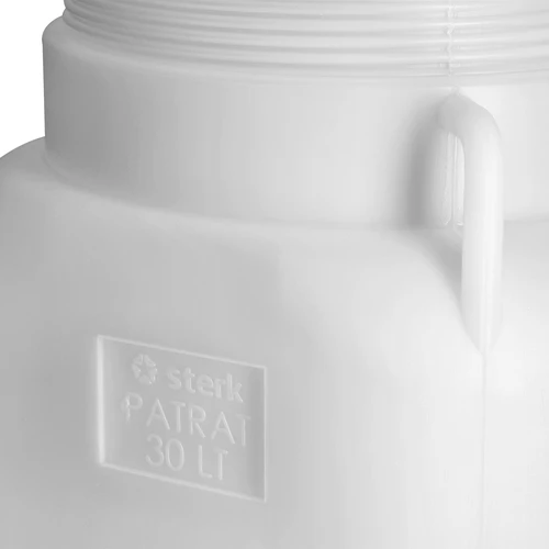 Square Barrel for 30 L, white, with handles, Sterk - 8 ['pickling barrels', ' barrels for pickles', ' cucumber barrel', ' cabbage barrel', ' barrel for cucumber pickling', ' barrel for cabbage pickling', ' square barrel', ' sealable barrel', ' food barrel', ' twist-off cap barrel', ' plastic barrel', ' barrel from plastic', ' barrel with handles', ' good barrel', ' white barrel', ' barrel with cap', ' leak-proof barrel', ' rainwater barrel', ' barrel for rainwater', ' 30 litre barrel']