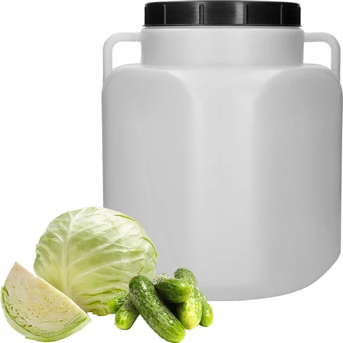 Square Barrel for 40 L, white, with handles, Sterk - 3 ['pickling barrels', ' barrels for pickles', ' cucumber barrel', ' cabbage barrel', ' barrel for cucumber pickling', ' barrel for cabbage pickling', ' square barrel', ' sealable barrel', ' food barrel', ' twist-off cap barrel', ' plastic barrel', ' barrel from plastic', ' barrel with handles', ' good barrel', ' white barrel', ' barrel with cap', ' leak-proof barrel', ' rainwater barrel', ' barrel for rainwater', ' 40 litre barrel']