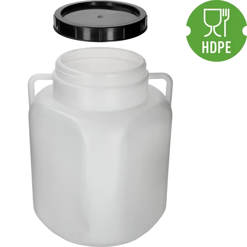 Square Barrel for 50 L, white, with handles, Sterk - 4 ['pickling barrels', ' barrels for pickles', ' cucumber barrel', ' cabbage barrel', ' barrel for cucumber pickling', ' barrel for cabbage pickling', ' square barrel', ' sealable barrel', ' food barrel', ' twist-off cap barrel', ' plastic barrel', ' barrel from plastic', ' barrel with handles', ' good barrel', ' white barrel', ' barrel with cap', ' leak-proof barrel', ' rainwater barrel', ' barrel for rainwater', ' 50 litre barrel']