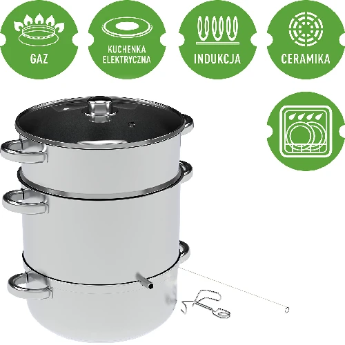 Stainless juicer 8 L - 3 ['8l stainless steel steam juicer', ' stainless steel steam juicer', ' steam juicer', ' stainless steel steam juicer opinions', ' steam juicer lidl', ' chokeberry juice from steam juicer', ' 12l stainless steel steam juicer']