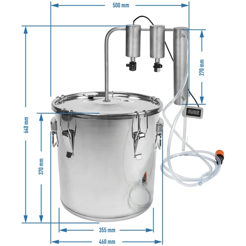 Stainless steel 30 L distiller , 2 settlers - 10 