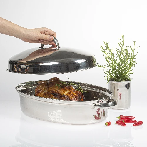 Oven roasting pan with lid best sale