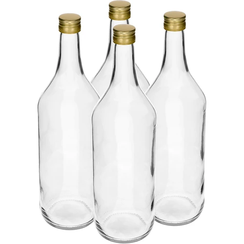 Stołowa 1 L bottle with screw cap - 4 pcs  - 1 ['vodka bottle', ' vodka bottles', ' stołowa bottles', ' monopoly bottle', ' monopoly liquor bottle', ' 1000 mL stołowa bottle', ' clear bottle', ' 1 L bottles', ' litre bottles', ' clear bottle with screw cap', ' juice bottle', ' stołowa bottle with screw cap', ' bottles with screw caps', ' liquor bottles']