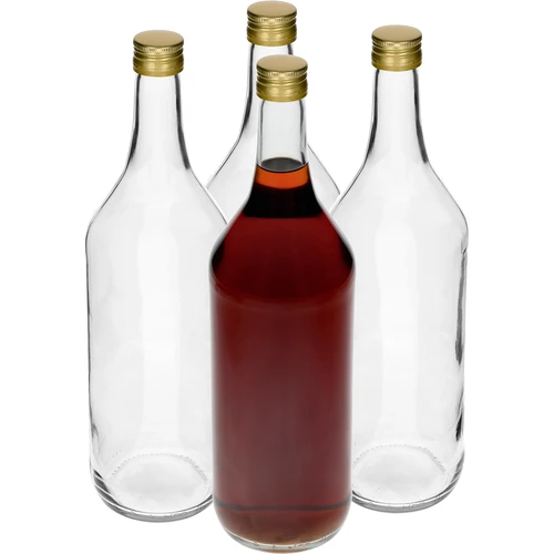 Stołowa 1 L bottle with screw cap - 4 pcs - 2 ['vodka bottle', ' vodka bottles', ' stołowa bottles', ' monopoly bottle', ' monopoly liquor bottle', ' 1000 mL stołowa bottle', ' clear bottle', ' 1 L bottles', ' litre bottles', ' clear bottle with screw cap', ' juice bottle', ' stołowa bottle with screw cap', ' bottles with screw caps', ' liquor bottles']