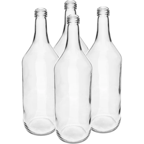 Stołowa 1 L bottle with screw cap - 4 pcs - 3 ['vodka bottle', ' vodka bottles', ' stołowa bottles', ' monopoly bottle', ' monopoly liquor bottle', ' 1000 mL stołowa bottle', ' clear bottle', ' 1 L bottles', ' litre bottles', ' clear bottle with screw cap', ' juice bottle', ' stołowa bottle with screw cap', ' bottles with screw caps', ' liquor bottles']