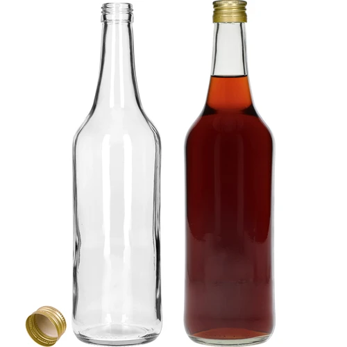 Stołowa 1 L bottle with screw cap - 4 pcs - 4 ['vodka bottle', ' vodka bottles', ' stołowa bottles', ' monopoly bottle', ' monopoly liquor bottle', ' 1000 mL stołowa bottle', ' clear bottle', ' 1 L bottles', ' litre bottles', ' clear bottle with screw cap', ' juice bottle', ' stołowa bottle with screw cap', ' bottles with screw caps', ' liquor bottles']