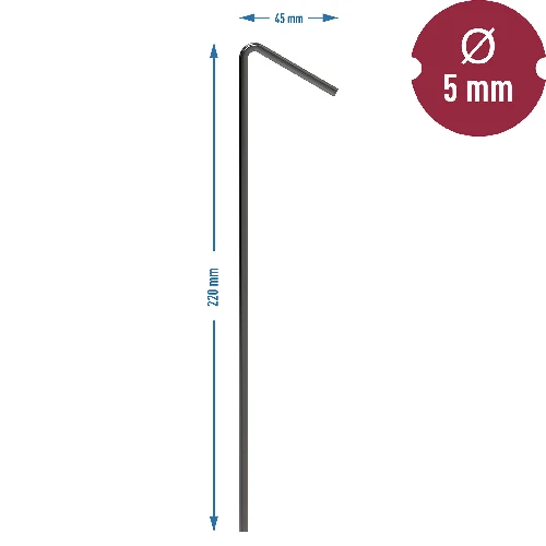 Tent pegs - straight - 6 ['for fixing tents', ' tent pegs', ' tent anchor pins', ' anchors for agro-textiles', ' anchors', ' pegs for anti-mole nets', ' peg for agro-textiles', ' pegs for tent fixing', ' pegs for greenhouse', ' pegs for garden', ' fixing pegs', ' pegs', ' fixing pins', ' pegs for tents', ' steel pegs', ' pegs made of steel', ' anchor pins 22 cm cm.']