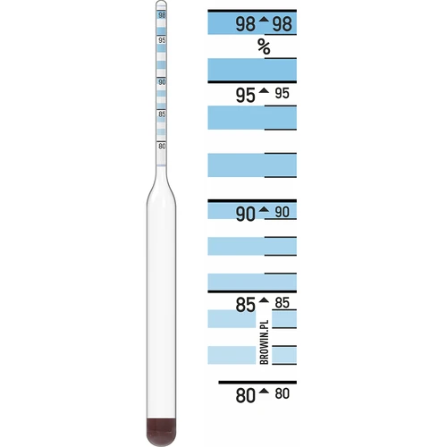 The alcoholometer, recision, glass - 4 ['alcohol meter', ' hydrometer for measuring alcohol', ' alcohol indicator', ' for distillates', ' for vodka']