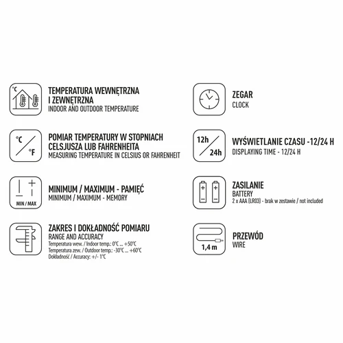 Thermometer – electronic, sensor, white - 4 ['temperature', ' ambient temperature', ' temperature control', ' indoor thermometer', ' outdoor thermometer', ' outdoor thermometer']