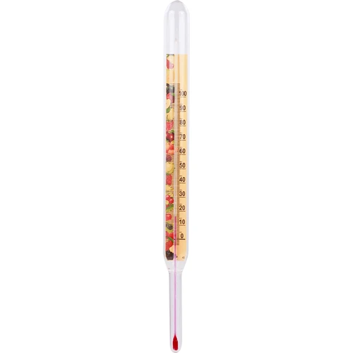 Thermometer for preserves (0°C to +100°C) 22cm  - 1 ['food thermometer', ' liquid thermometer', ' mercury-free thermometer', ' no mercury thermometer', ' pasteurisation thermometer', ' thermometer for sausage scalding', ' temperature']