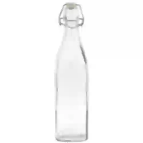 0,5 L Square glass swing top bottle