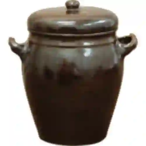 1,6l Stoneware / rustical crock pot with lid