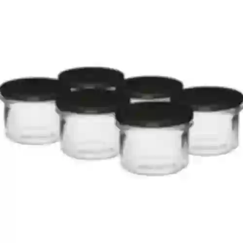 235 ml twist-off jar with black lids - 6 pcs